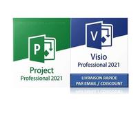 Pack Microsoft Project 2021 Pro - Visio 2021 Pro - Windows 10/11 - Téléchargement rapide activation