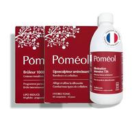 PACK MINCEUR 3-EN-1 | Brûleur 1000 Cal, Draineur 72h & Liposculpteur - Anti-cellulite & Détox - 13 Actifs Naturels - Sans Caféine - 1 Mois - Résultats Cliniques | POMÉOL
