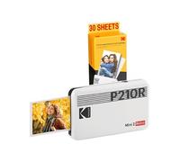 KODAK Pack Mini Imprimante P210 Retro 2 + Cartouche et papier pour 30 photos - Imprimante Connectée Bluetooth - Photos format CB 5,3 x 8,6 cm - Batterie Lithium - Sublimation Thermique 4Pass