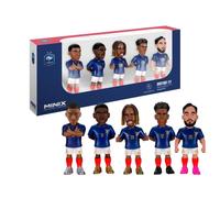 MINIX - Football Stars - Coupe du Monde - Pack - France - 5 Figurines - Figurine à Collectionner 7 cm (Mbappé, Dembelé, Barcola, Doué, Cherki)