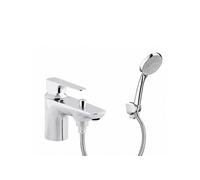 Jacob Delafon - Ensemble Mitigeur Bain Douche mécanique sur gorge monotrou Aleo + avec douchette et flexible Awaken
