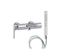 Pack mitigeur bain douche Aléo+ + douchette Shift+ ronde + flexible lisse 160 cm