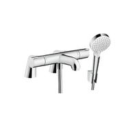 Pack mitigeur bain douche Ecostat 1001 + douchette à main HANSGROHE Crometta avec colonnettes