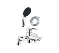 Pack mitigeur bain douche mécanique Start Loop + douchette ronde 2 jets + flexible