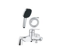Pack mitigeur bain douche mécanique Swift + douchette carré 2 jets + flexible