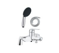 Pack mitigeur bain douche mécanique Swift + douchette ronde 2 jets + flexible