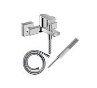 Pack mitigeur bain douche mécanique Vernis Shape C2 + Flexible Isiflex + Pommeau HANSGROHE Pulsify E 100 EcoSmart chromé