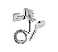 Pack mitigeur bain douche mécanique Vernis Shape C2 + Flexible Isiflex + Pommeau Vernis Blend 100 EcoSmart 1jet chromé