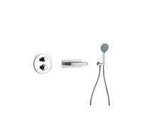 Pack mitigeur bain douche thermostatique encastré rond Ruby Chrome