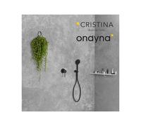 Pack mitigeur douche encastre tige 6 cm pmr black mat - CRISTINA ONDYNA XTV63713