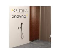 Pack mitigeur douche encastre tige 6 cm pmr chromé noir brossé - CRISTINA ONDYNA XTV63775