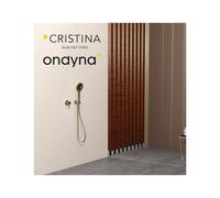 Pack mitigeur douche encastre tige 6 cm pmr or brosse - CRISTINA ONDYNA XTV63796P