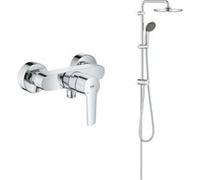 Pack mitigeur douche grohe Start 2021 monocomande chromé + colonne de douche GROHE Vitalio Start 250 chrome