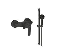 Grohe - Pack mitigeur douche mécanique GROHE Start noir + ensemble de douche GROHE Vitalio Start avec barre, support et pommeau noir - Noir