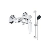 Pack mitigeur douche mécanique Swift 2023 + Ensemble de douche 2 jets avec barre Chromé