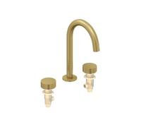Pack mitigeur lavabo 3 trous L Grands Boulevards laiton brossé avec mécanisme complet