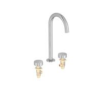 Pack mitigeur lavabo 3 trous XL Grands Boulevards chrome avec mécanisme complet