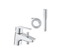 Pack mitigeur mécanique bain douche GROHE Start Quickfix + Douchette 1 jet Vitalio Get Stick et flexible