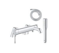 Pack mitigeur mécanique Essence avec colonnettes + Douchette 1 jet Vitalio Get Stick + Flexible 1750 mm