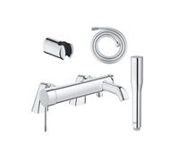 Pack mitigeur mécanique Essence avec colonnettes + Douchette 1 jet Vitalio Get Stick + Flexible 1750 mm et support