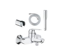 Pack mitigeur mï¿½canique Swift + Douchette 1 jet GROHE Get Stick + Flexible1750 mm et support