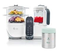 Pack Mixeur cuiseur Babymoov Nutribaby Plus 230 W Blanc + 1 Container Isy Inox