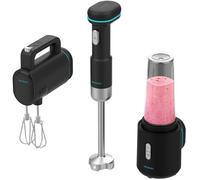 Pack mixeur plongeant, blender portatif et batteur sans fil - CECOTEC - BlendGo Pack - 6 niveaux de vitesse - Noir
