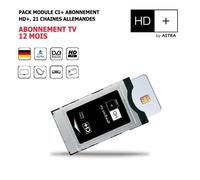 Pack Module CI+ - HD4K - Carte d'accès 12 mois - 21 chaînes HD - Bouquet Allemand HD+ - CI+