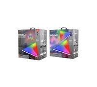 Pack monster illuminessence smart prism starter + 2 panneaux d'eclairage led 3d - mode d'activation vocale - multicolore