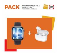 Huawei Montre connectée WATCH FIT 5 – Bracelet noir + FreeBuds 4 blanc