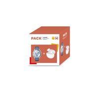 Pack Montre connectée Huawei Watch GT 5 - Boîtier 46 mm Acier inoxydable avec bracelet en Nylon Bleu + Freebuds 5i Blanc