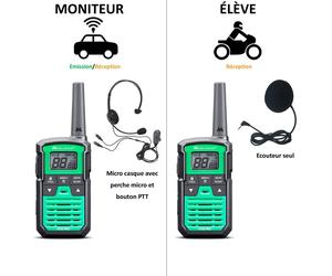 Pack Moto-Ecole Midland XT30 (Moniteur Voiture)