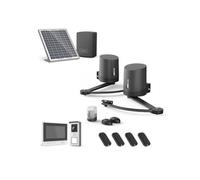 Pack motorisation portail battant solaire et Visiophone sans fil 100% solaire