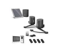 Pack motorisation portail battant solaire et Visiophone sans fil 100% solaire