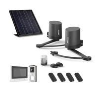 Pack motorisation portail battant solaire et Visiophone sans fil 100% solaire
