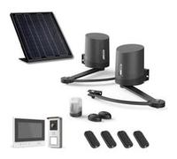 Pack motorisation portail battant solaire et Visiophone sans fil 100% solaire G