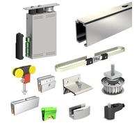 Pack motorisation SLID'UP M200 pour 1 porte coulissante en verre - filaire