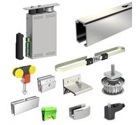 Pack motorisation SLID'UP M200 pour 1 porte coulissante en verre - filaire