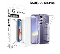 MOXIE Pack protection complète écran + coque pour Samsung Galaxy S25+ Transparent