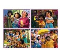 Pack multi puzzles 4 en 1 disney encanto : la famille madrigal 50 / 80 / 100 / 150 pieces - jeu progressif evolutif - puzzle enfant + carte Multi