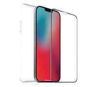 Pack Muvit For Change MCPAK0040 Funda Cristal Soft + Protector Vidrio Templado para iPhone 12- 12 Pro- Transparente