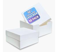 Pack N Trade Lot de 10 boîtes à gâteau carrées en carton avec couvercles 30,5 x 30,5 x 15,2 cm, idéales pour transporter et transporter des gâteaux en toute sécurité