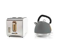 Pack NEDIS Bouilloire Électrique 1,8L + Grille-pain 2 Fentes Larges 900W