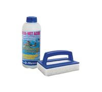 Pack nettoyage MAREVA pour ligne d'eau de piscine - Brosse éponge - Nettoyant