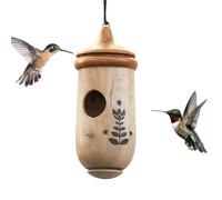 Pack Nichoirs à colibris - Extérieur, DY-SKTY Colibri en Bois, Nichoir à Oiseaux Suspendu | Nichoirs d'extérieur avec Poteau, Cadeaux de Jardin Uniques, Décoration d'intérieur