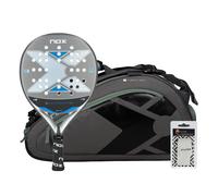 Pack Nox Ultimate Gris Bleu + Sac De Padel Nox At10 Team Gris Vert