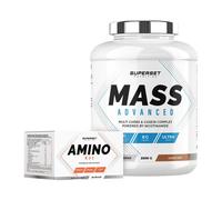 Pack Nutrition Sportive | Superset Nutrition | Programme Prise De Masse Débutant - Mass Advanced 2,5kg Choco Nut - Amino Max | 3773