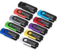 Pack of 10 16GB USB 2.0 Flash Drive Storage Rotating Disk Memory Stick (10 x 16GB Mix Colours)