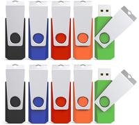 Pack of 10 32GB USB Flash Drives,10 Pieces Colorful USB 2.0 Flash Drive 32GB USB Flash Drive Wholesale USB Flash Drive for Laptop PC Multipack