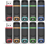 Pack of 10 8GB USB Flash Drive Data Storage 8GB 2.0 USB Flash Drive with LED Light for PC Tablet/Laptop/Car Radio/TV